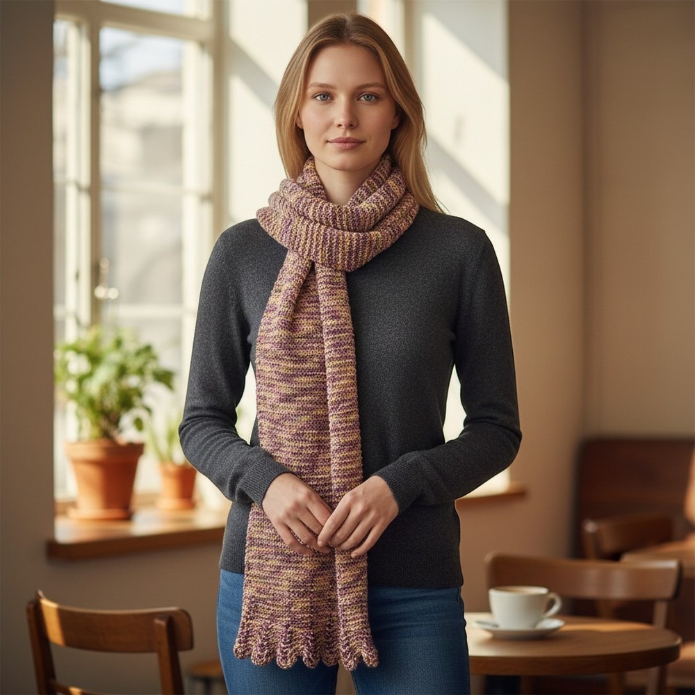 Ironcknits Spring Fever Day handcrafted scarf & shawl by winter artisanal style